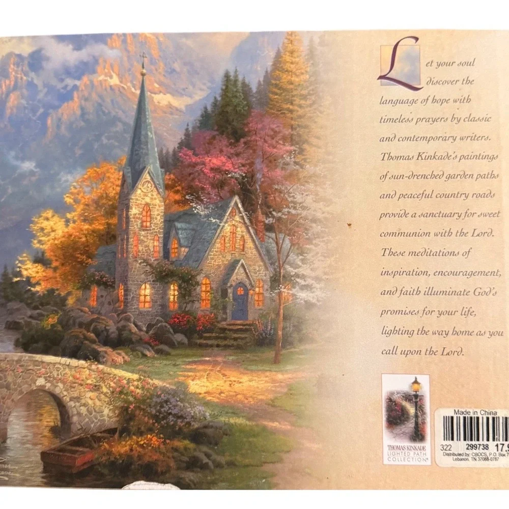Thomas Kinkade Prayers of Hope and Light Hardcover Book 2003 Lighted‎ Path Art